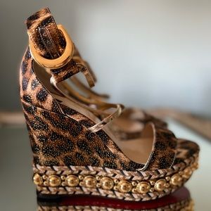 Christian Louboutin Chocazeppa Lurex Panthere size 37